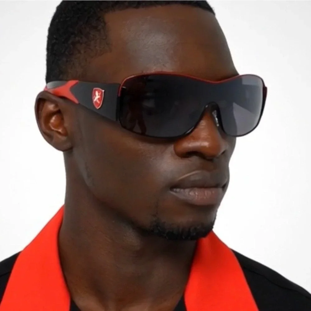 Sports Sunglasses Red Black Men's Sporty Fashion Sun Shades‎ Outdoor UV400 2026